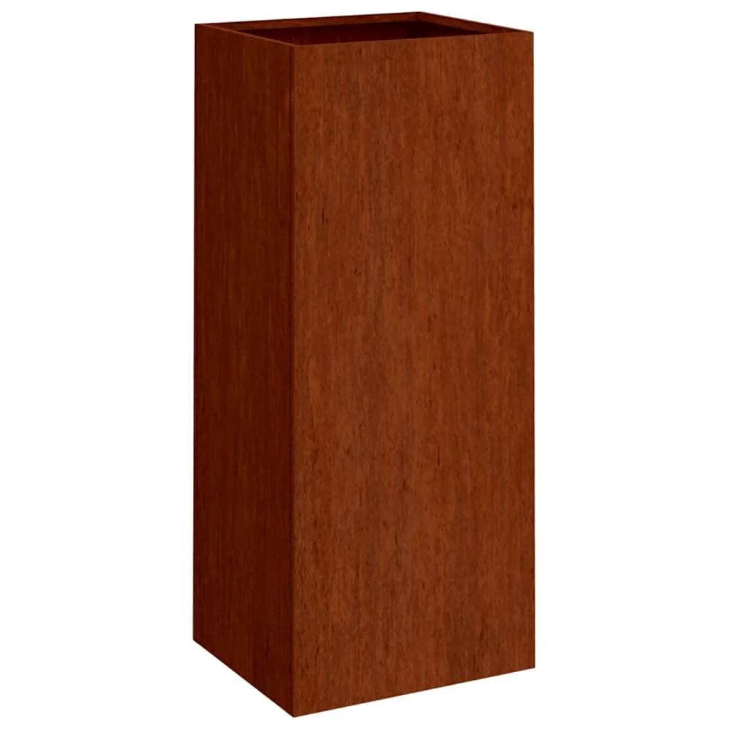 Fioriera-Vaso-Contenitore per Piante 32x29x75 cm in Acciaio Corten