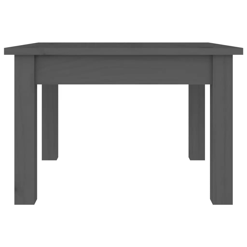 Tavolino da Salotto Grigio 45x45x30 cm Legno Massello di Pino 814226