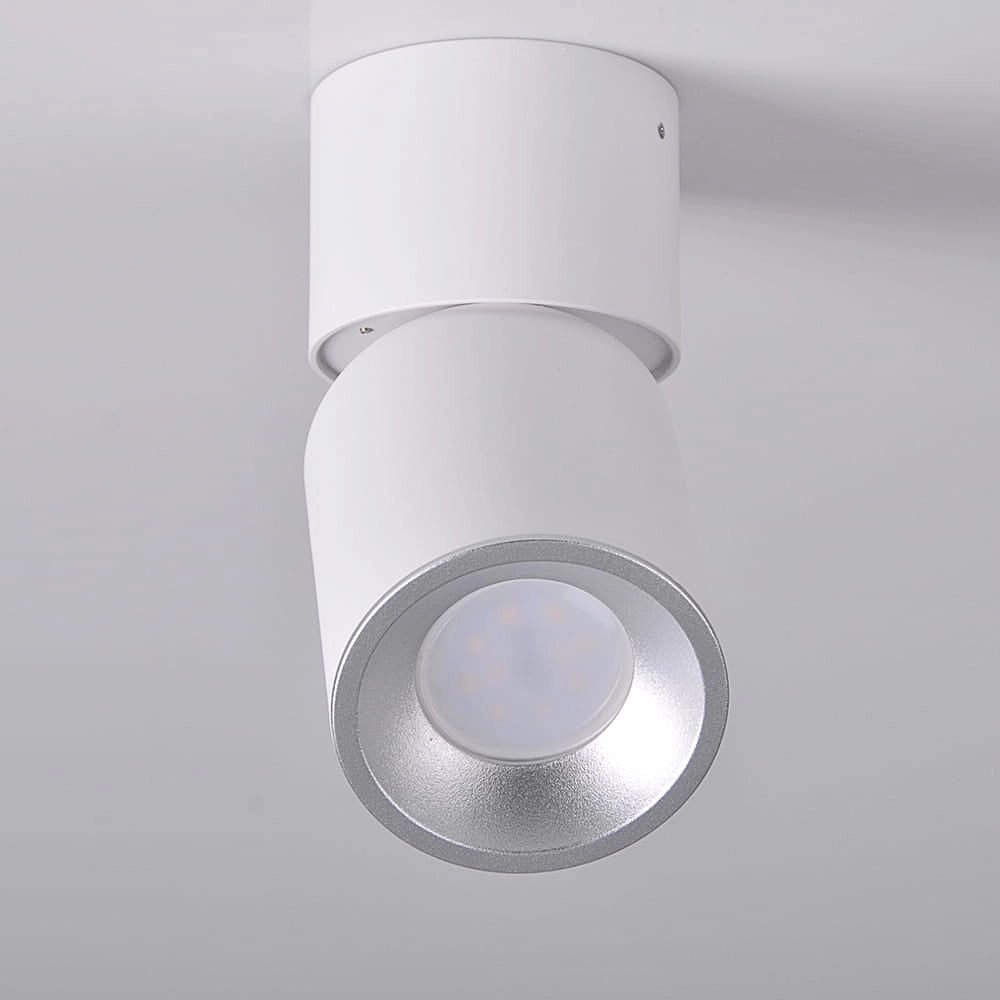 Spot da superficie orientabile GU10 bianco/argento Astra Polux