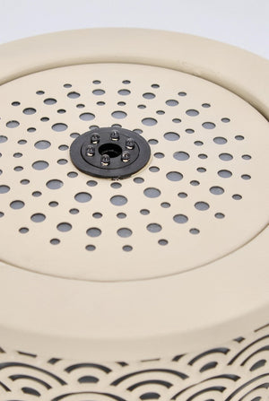 Fontana con Led Ø25x23 cm in Metallo Akira Beige