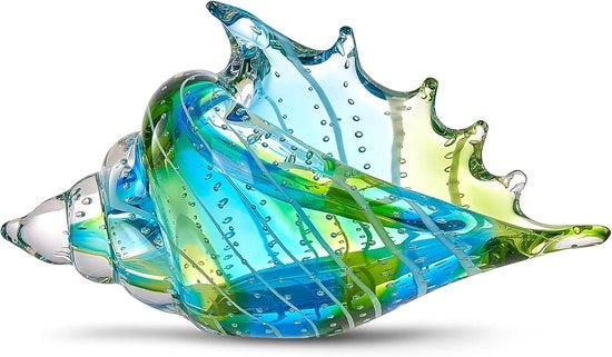 Ornamento di vetro trasparente a forma di conchiglia - Decorazione di casa - 1 pezzo - Transparenza - Vetro