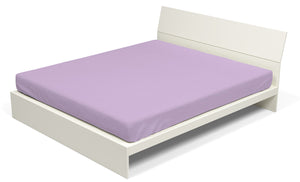 Lenzuolo Sotto con Angoli ed Elastico Tinta Unita Lilla Matrimoniale Maxy