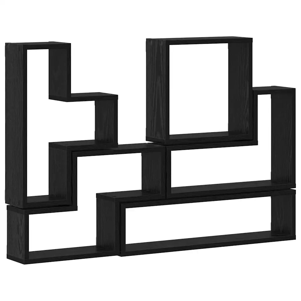 Scaffale da parete Rovere Nero 96 x 12 x 64 cm 879641