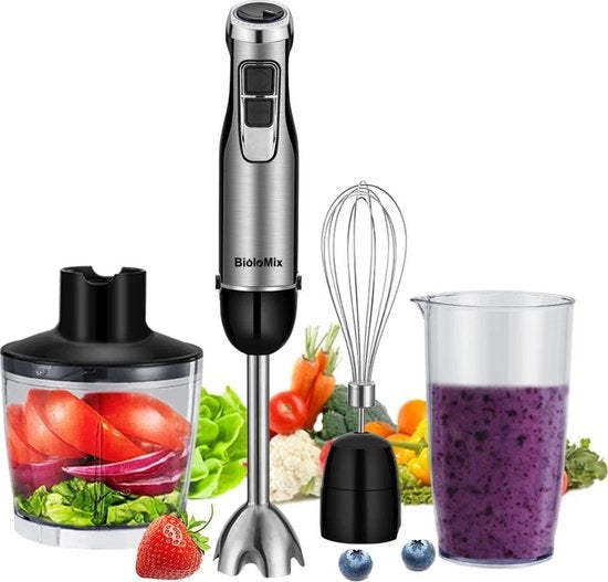 Set di Frullatore a Stantuffo Senza Fili - Frullatore Manuale con Macchina a Sfere - Compreso Calcolatore di Misura - 1200W
