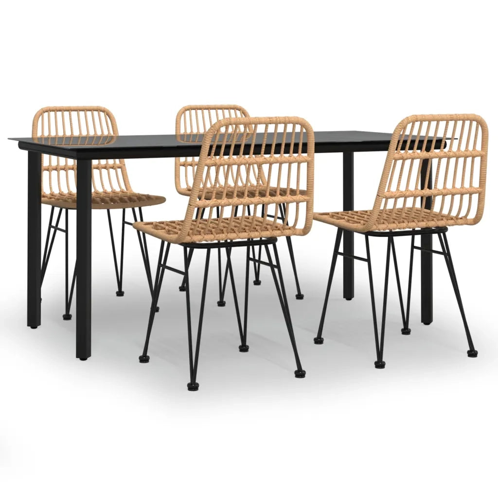 Set da Pranzo da Giardino 5 pz in Polyrattan 3157890