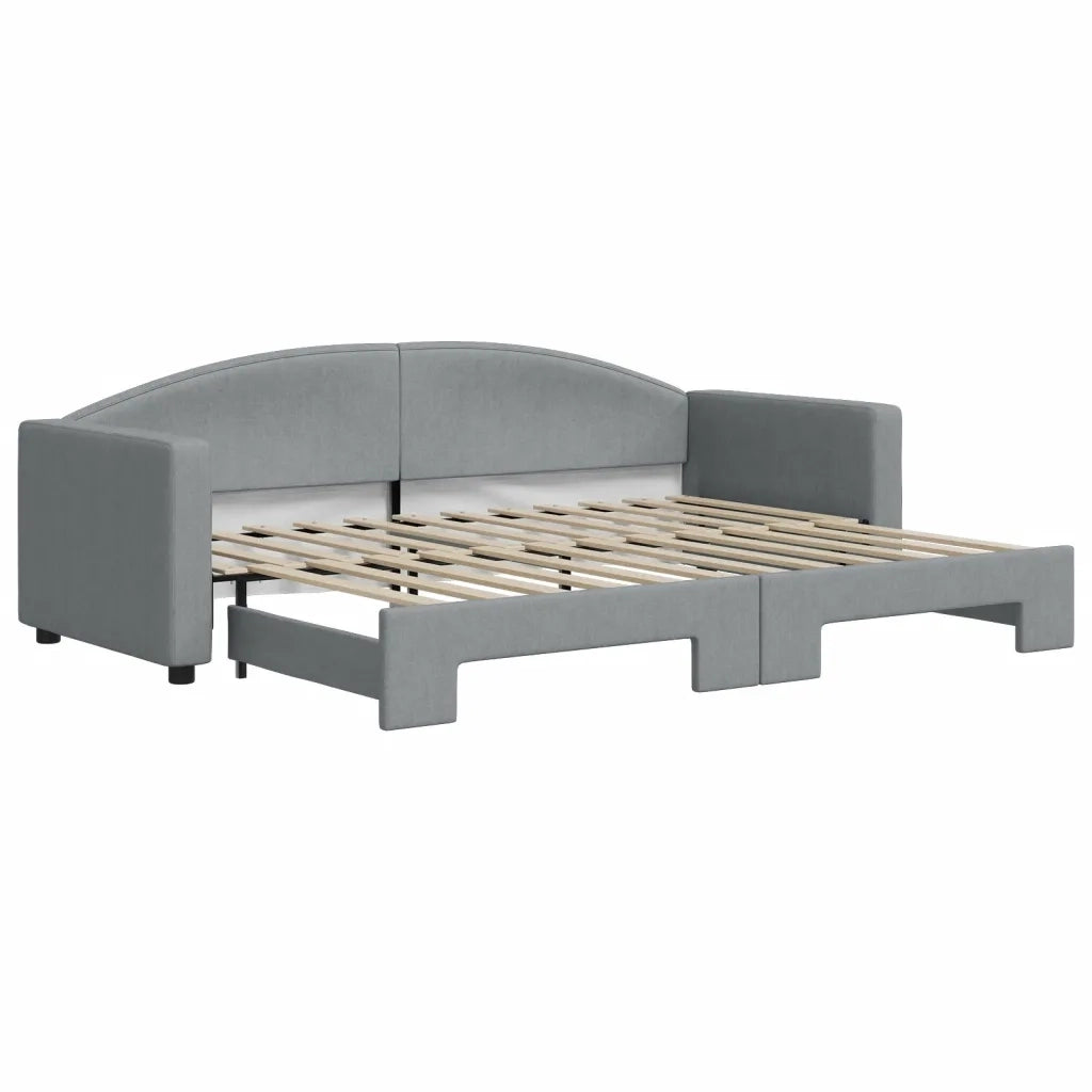 Divano letto | Sof¨¤ letto | Letto singolo Estraibile Grigio Chiaro 80x200 Tessuto