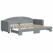 Divano letto | Sof¨¤ letto | Letto singolo Estraibile Grigio Chiaro 80x200 Tessuto