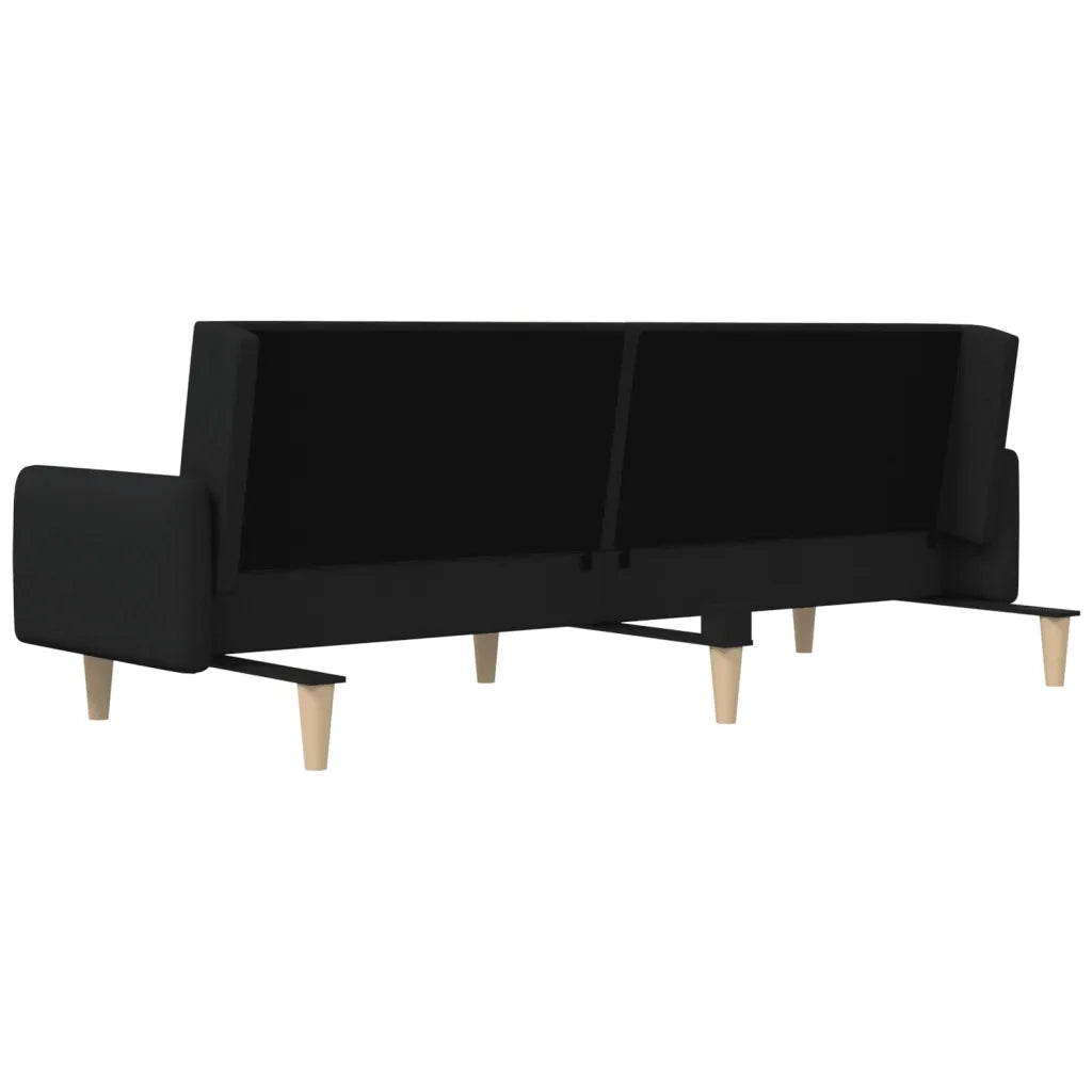 Divano letto | Sof¨¤ letto | Letto singolo a 2 Posti Nero in Tessuto