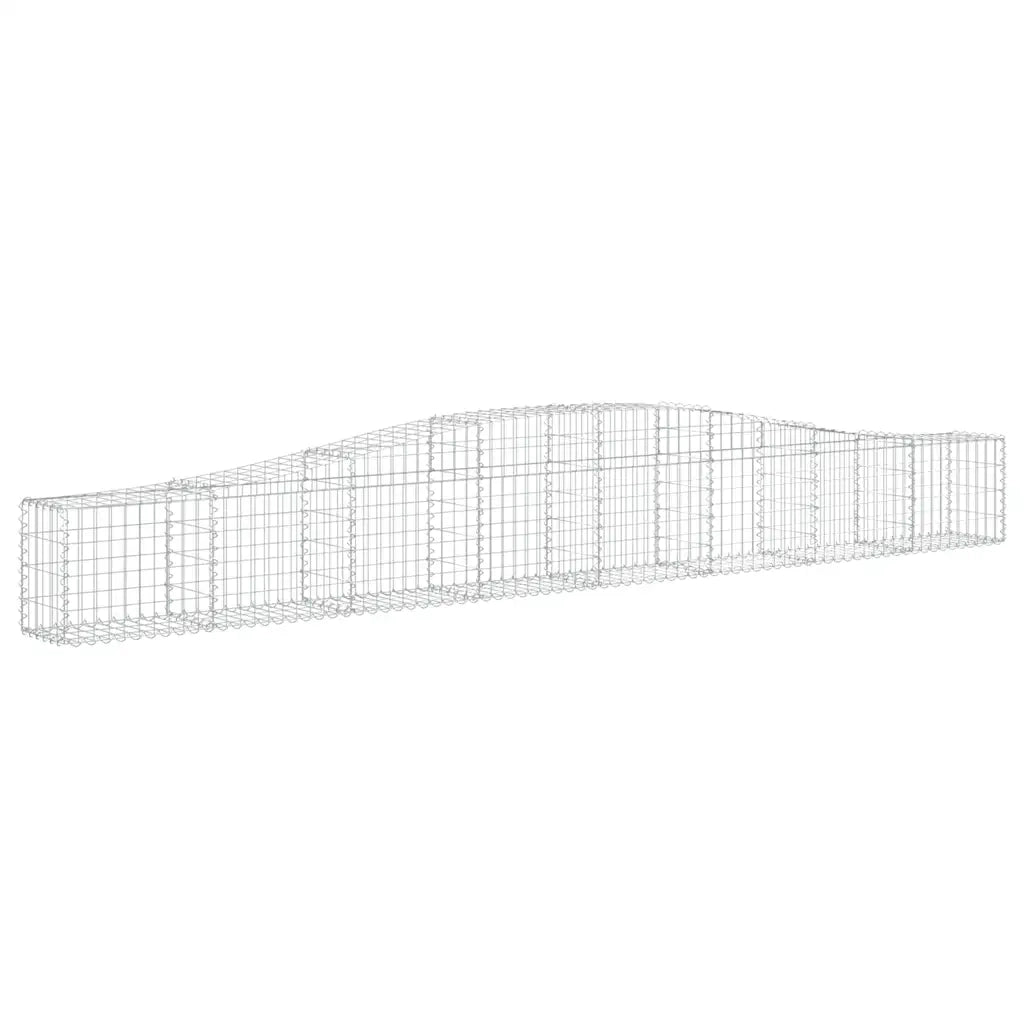 Cesti Gabbioni ad Arco 3 pz 400x30x40/60 cm Ferro Zincato 3145788