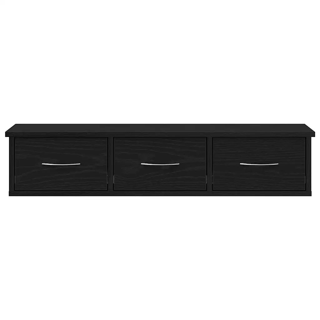 vidaXL Mobile a Parete Rovere Nero 88x26x18,5 cm in Truciolato