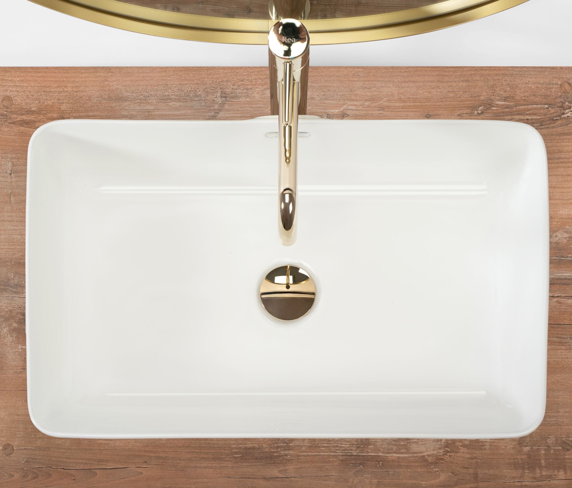 Lavabo Da Appoggio Rea Berta 55 White