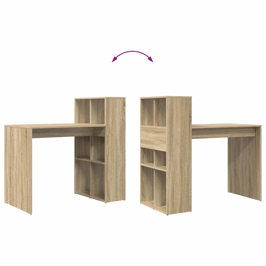 Scrivania | Tavolo da Ufficio Rovere Sonoma 108 x 55 x 103.5 cm Legno multistrato