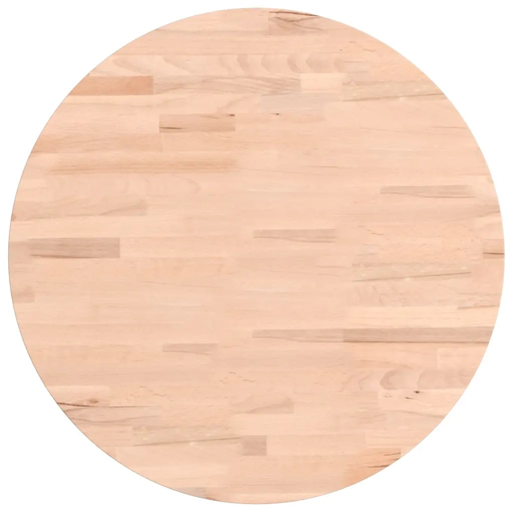 Piano per Tavolo Ã˜50x1,5 cm Rotondo in Legno Massello di Faggio