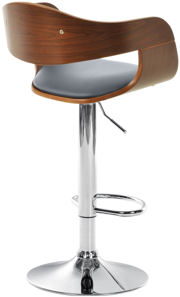 Sgabello Kingston in Similpelle Noce/grigio