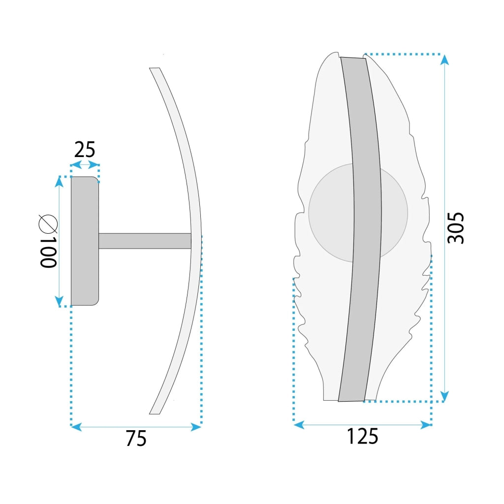Lampada Da Parete Led G140-w Gold