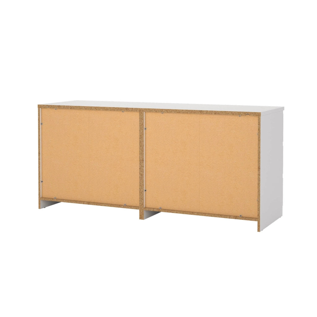 Credenza Abacadabra, Buffet da soggiorno, Madia da salotto, Dispensa da cucina, 154x50 h70 cm, Bianco