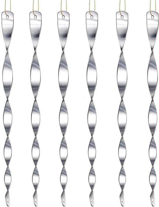 Set di Scacciatori di Uccelli Riflettenti a 6 Vortici di Vento con Spirali Riflettenti per Scacciare Uccelli