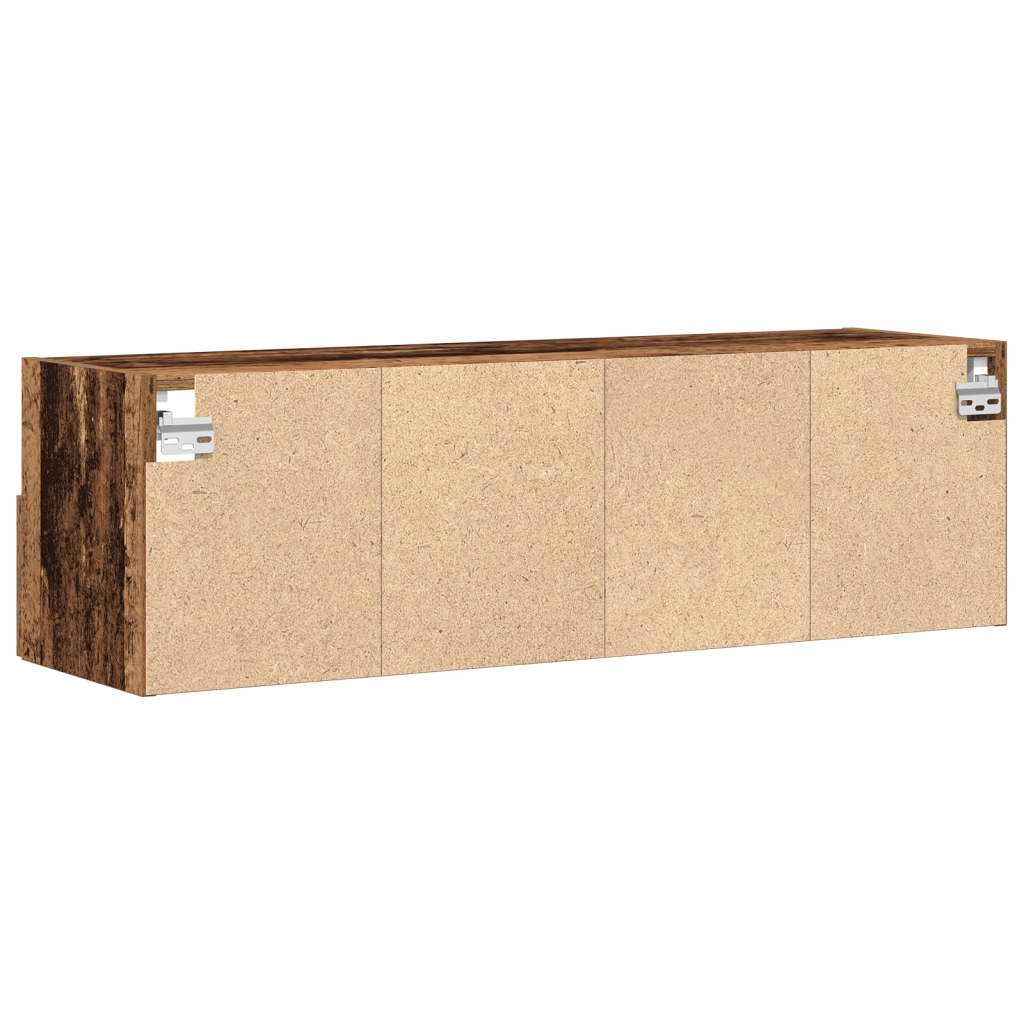 Armadietti da muro per TV 2 pz Legno Vecchio 100x30x30 cm Legno ingegnerizzato