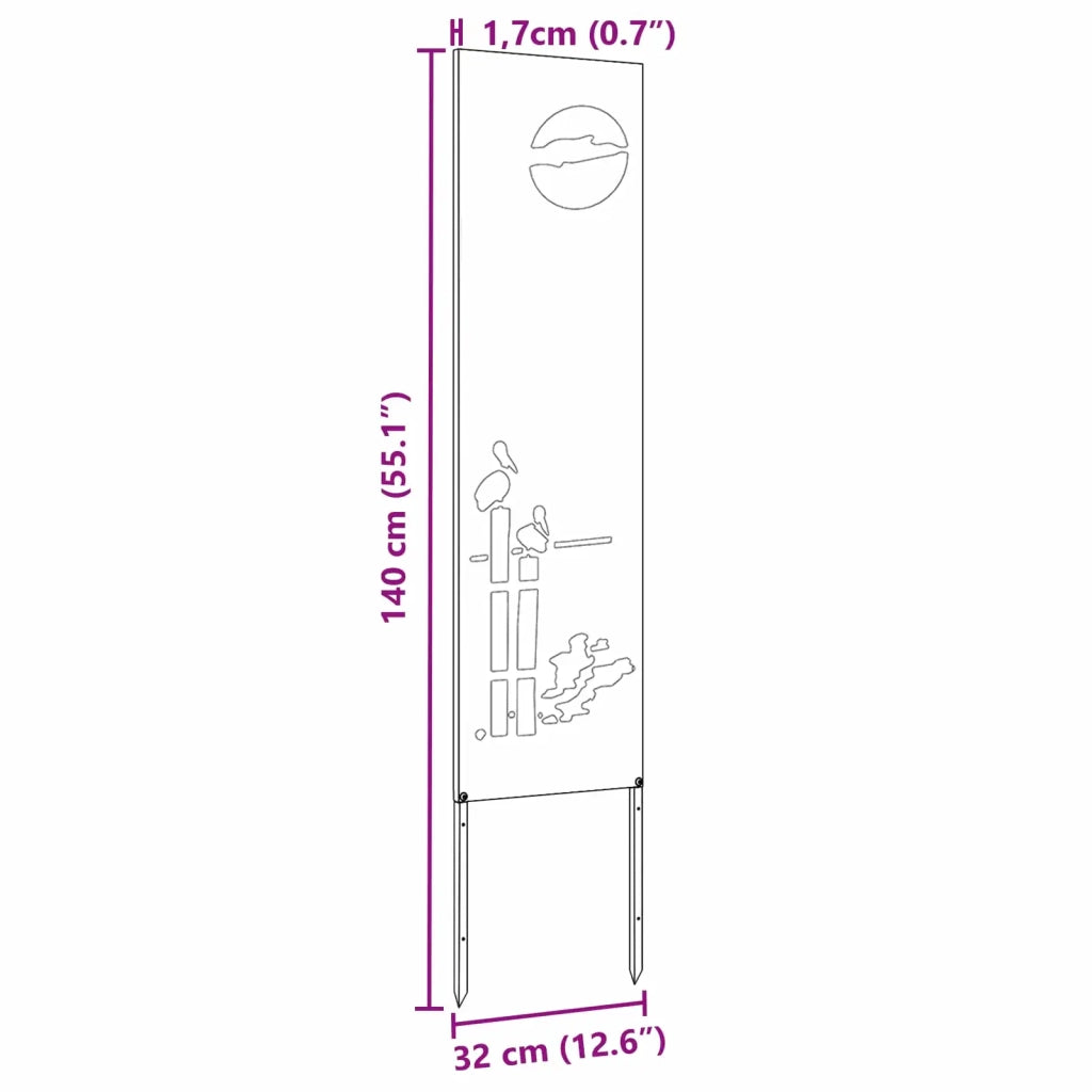 Schermo per privacy in giardino Traforo Argento 32 x 140 cm CFW9561070