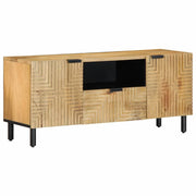 Mobile TV dal design moderno con ampio spazio di archiviazione 105 x 33 x 46 cm in legno di mango marrone 02_0057737
