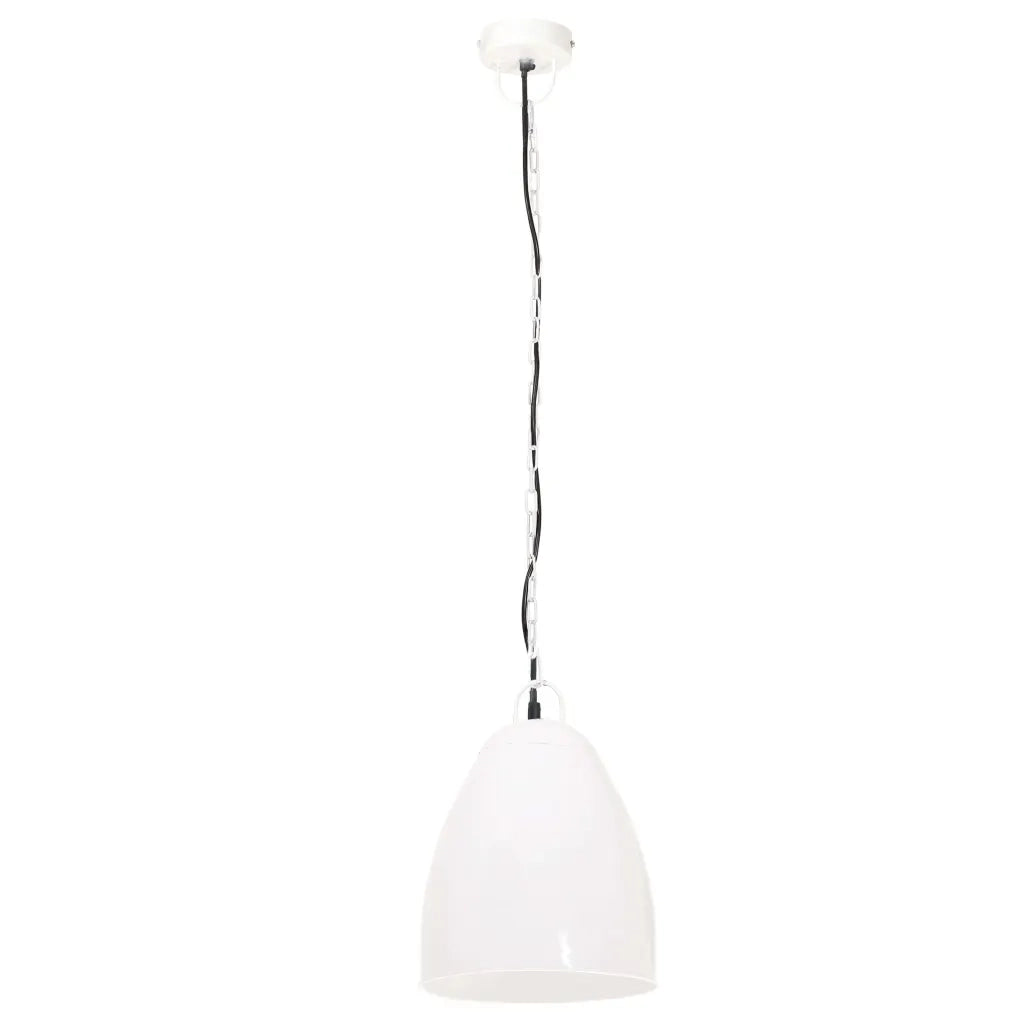 Lampada a Sospensione Industriale 25 W Bianca Rotonda 32 cm E27 cod mxl 70533