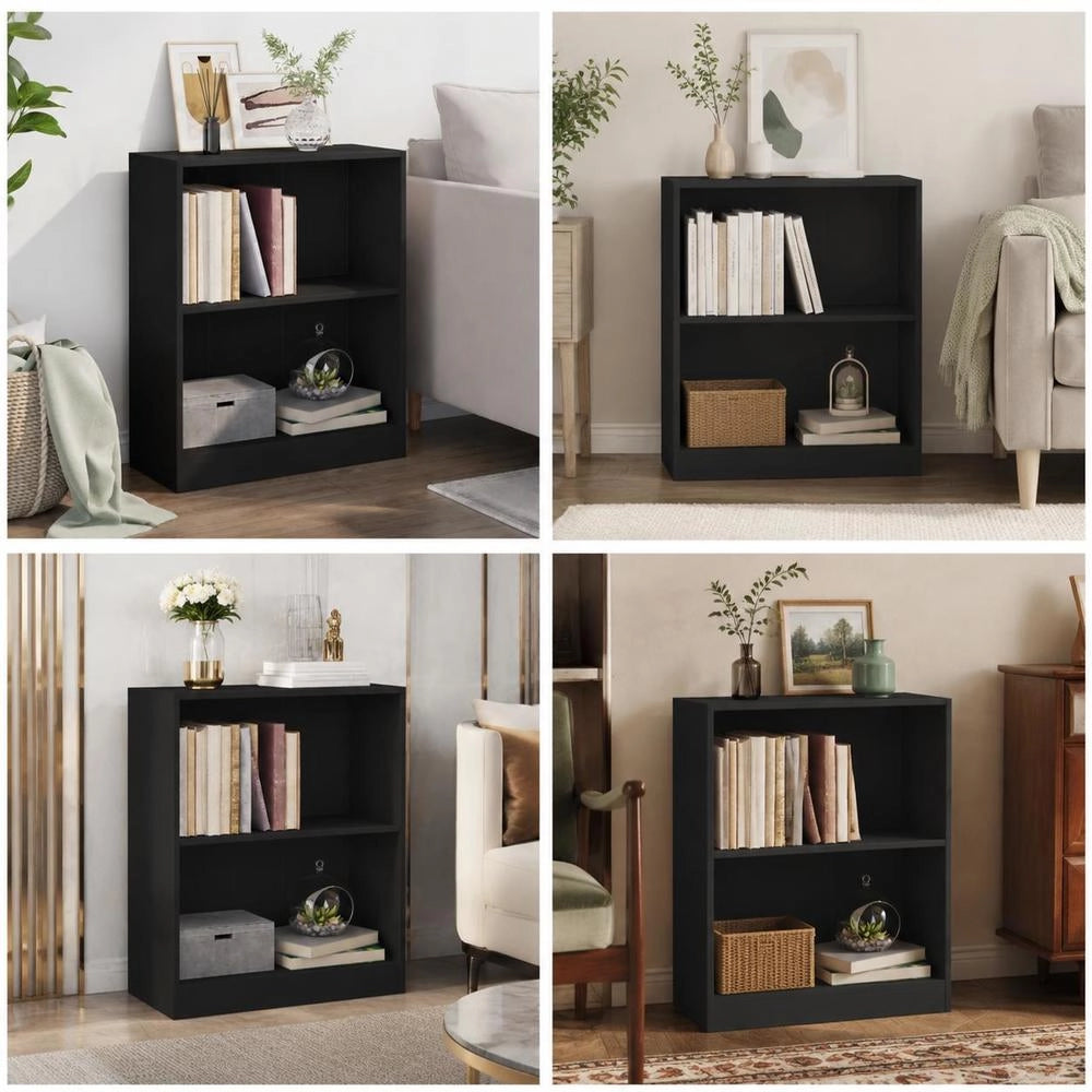 Bookshelf Black 60x24x76 Cm Wood Composite