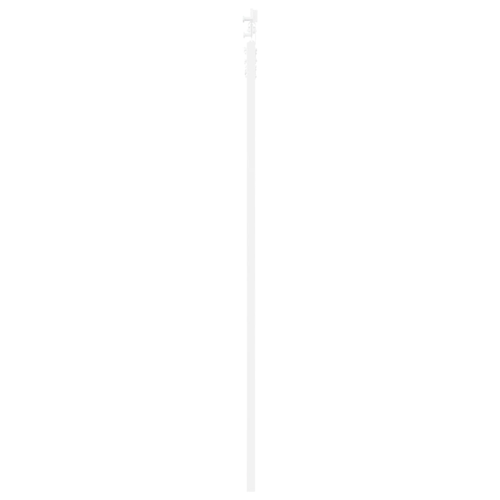 Set di Porta Scorrevole  con Hardware Bianco 83x202 cm Legno Massello in Pino