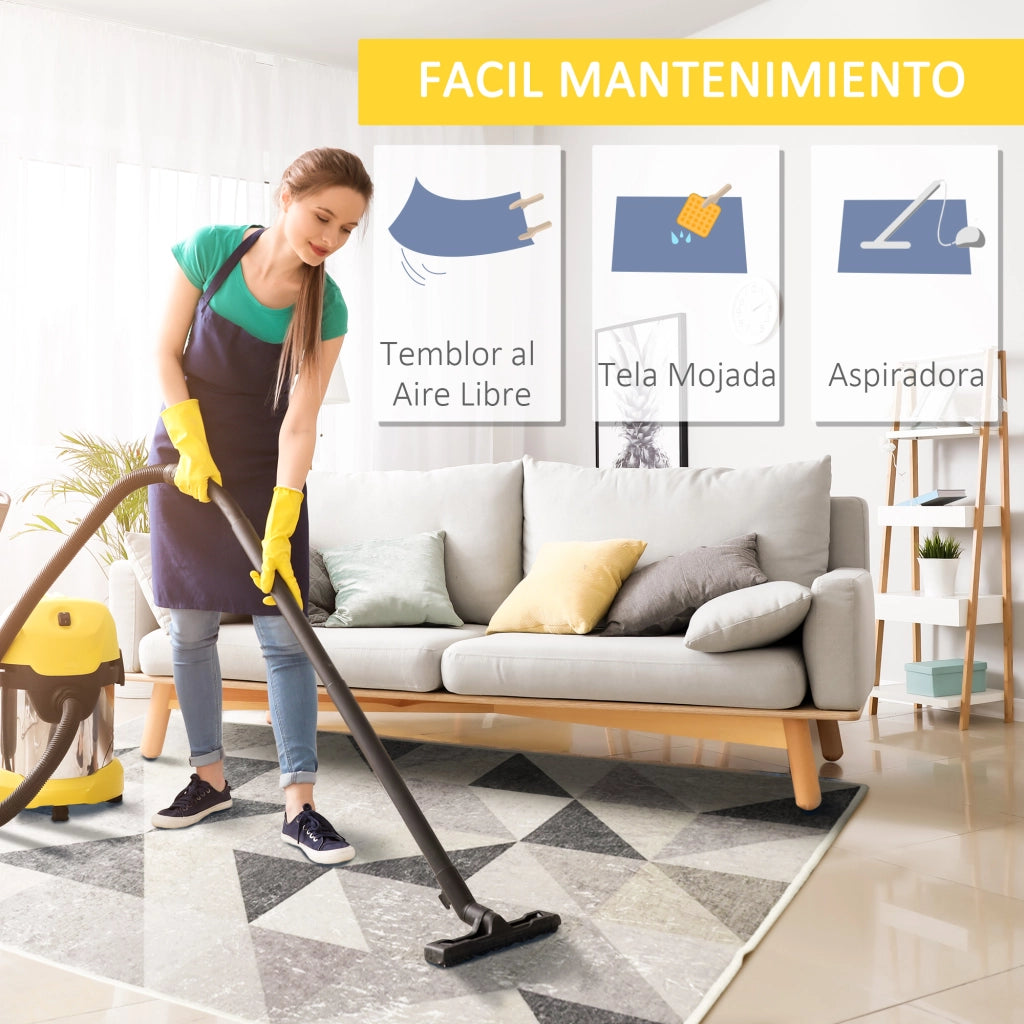 Tappeto Moderno Velluto Geometrico ¨C Zephmum ¨C Grigio 230x160 cm