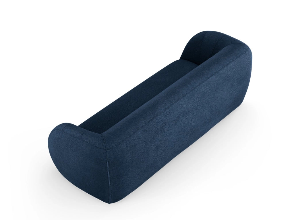 Cosmopolitan Design - Divano "Essen" 3 posti in bouclé blu scuro 