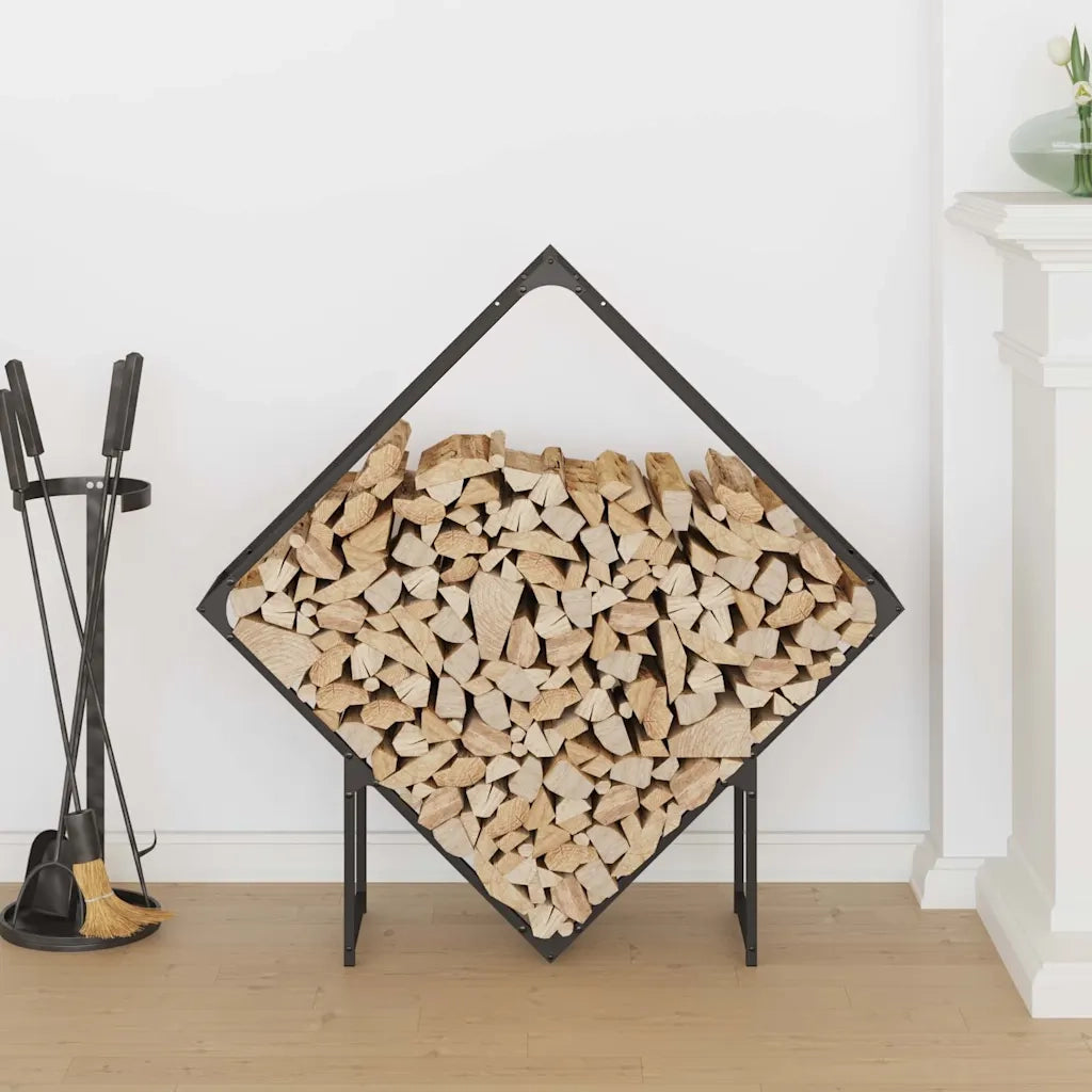 Rastrelliera per Legna da Ardere Nera 100x25x100 cm CFW5246959