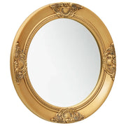 Specchio da Parete Stile Barocco-Specchio a Muro-Specchio Decorativo 50 cm Oro