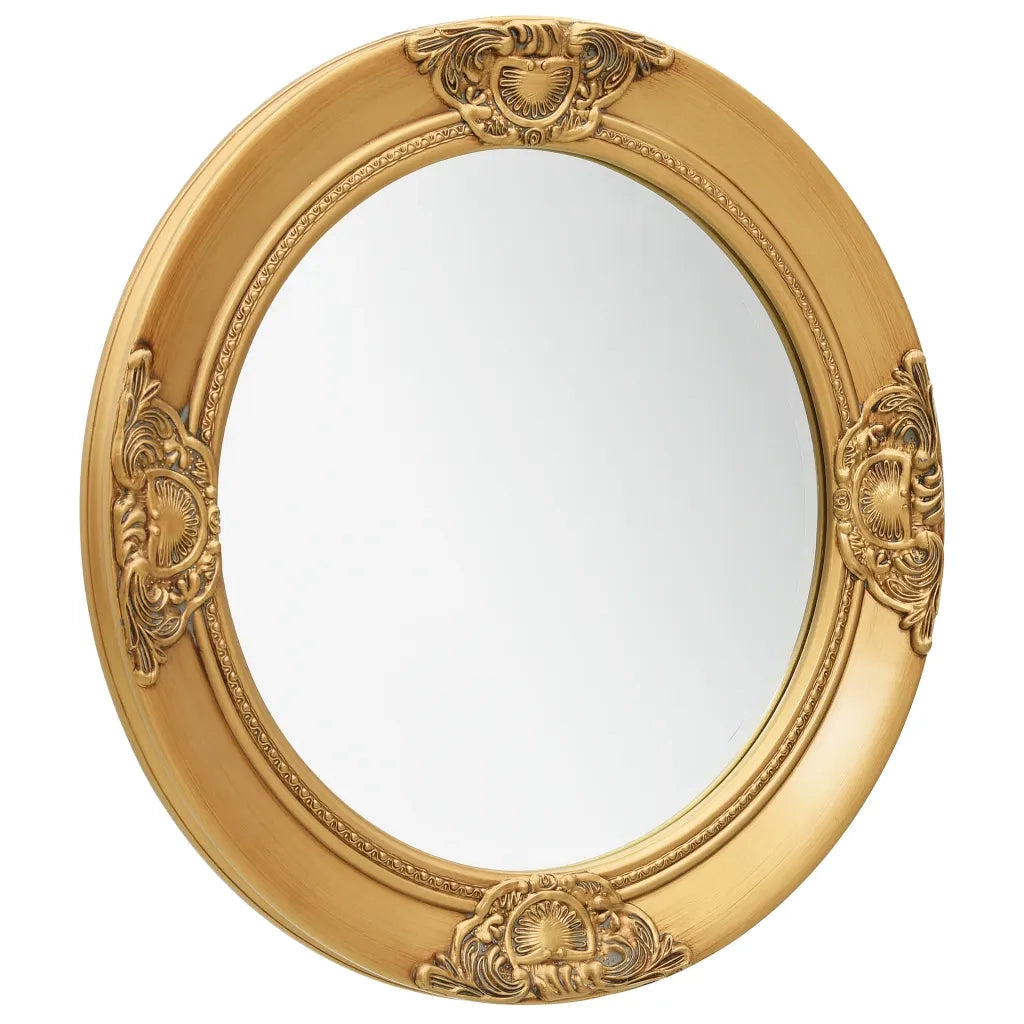 Specchio da Parete Stile Barocco-Specchio a Muro-Specchio Decorativo 50 cm Oro
