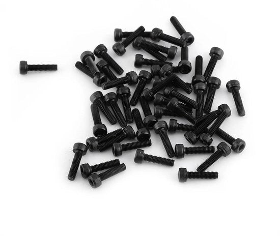 Set di viti a 5 gusci 50 pezzi M3 x 12 mm, Nero Assortimento