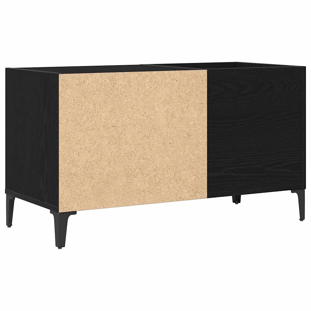 Mobile porta vinili Rovere Nero 84,5 x 38 x 48 cm 862867