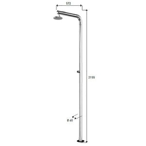 Doccia da Giardino Temporizzatore ATI Docce Stilo-P Inox Anodizzato