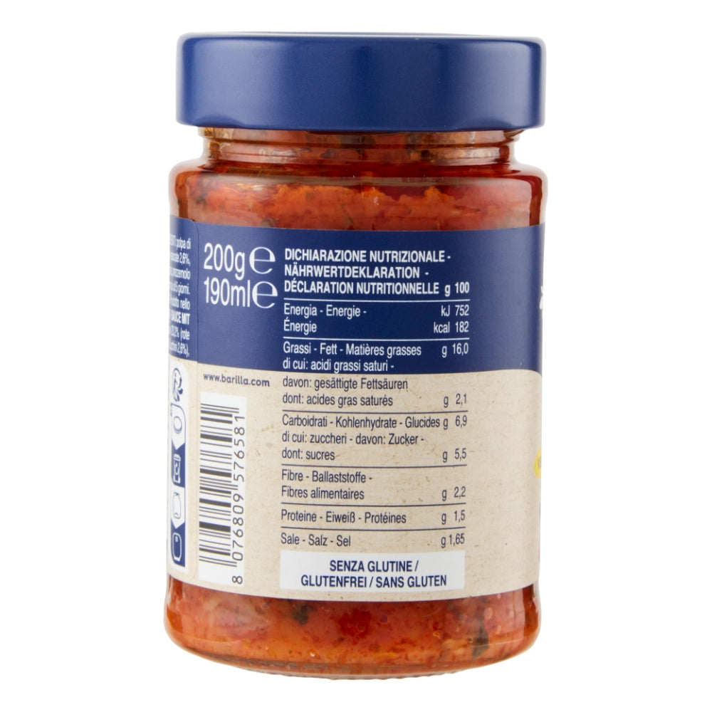 Barilla pesto rustico verdure mediterranee 6 vasetti di vetro da 200 grammi