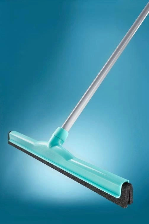 Leifheit 56421 Classic Spingiacqua Telescopico Doppia Lama in Gomma 45 cm Asta 70 133 cm colore Turchese