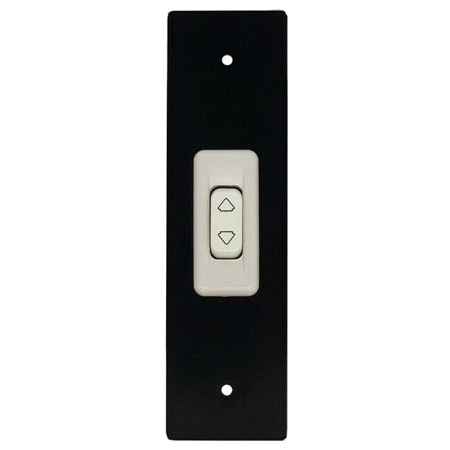 PLACCA 165 MM NERO CON PULSANTE COPRI AVVOLGITORE MOTORE TAPPARELLA TAPPARELLE