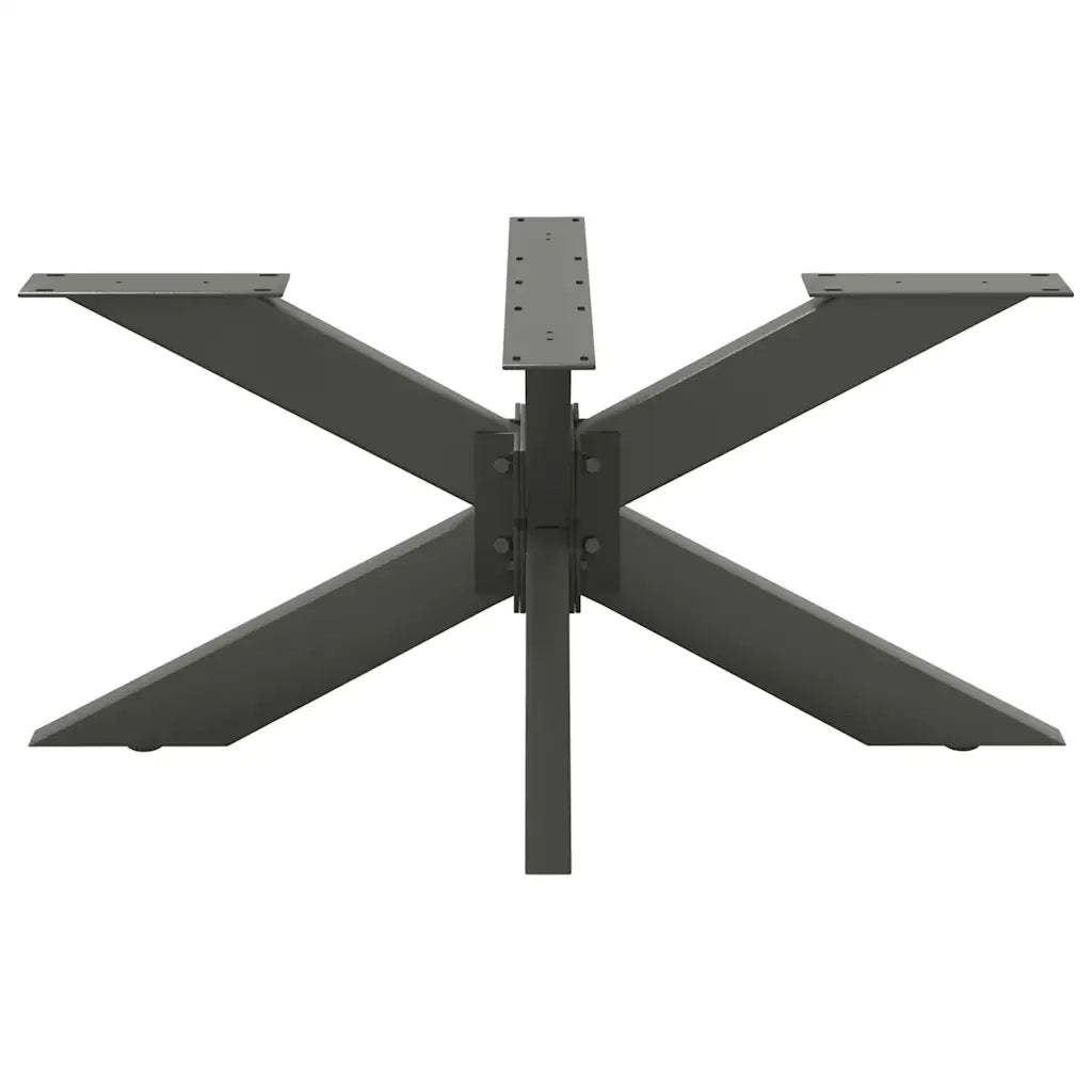 Gamba per tavolino da caffè a forma di ragno antracite 98x58x(42-43) cm in acciaio 4013110