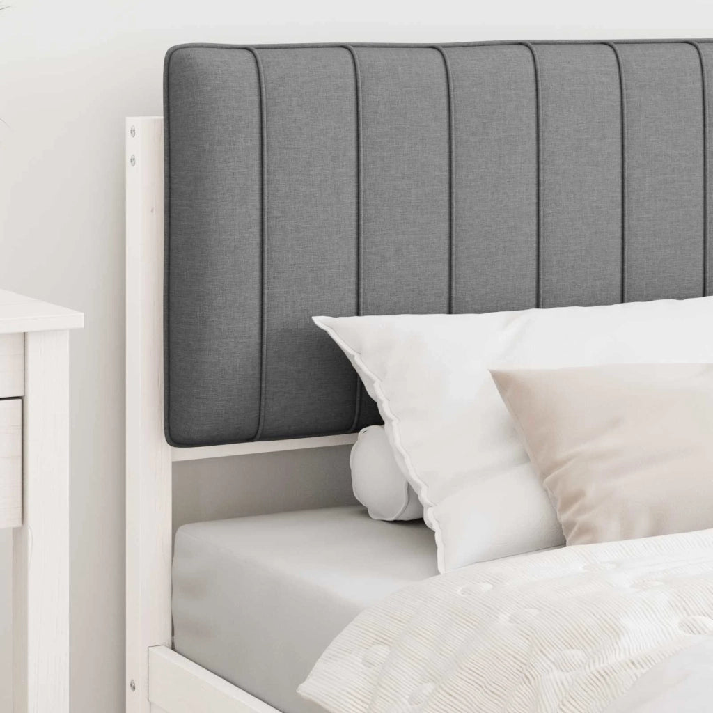 Letto con Testiera Rivestita Grigio chiaro 100 x 200 cm 877793