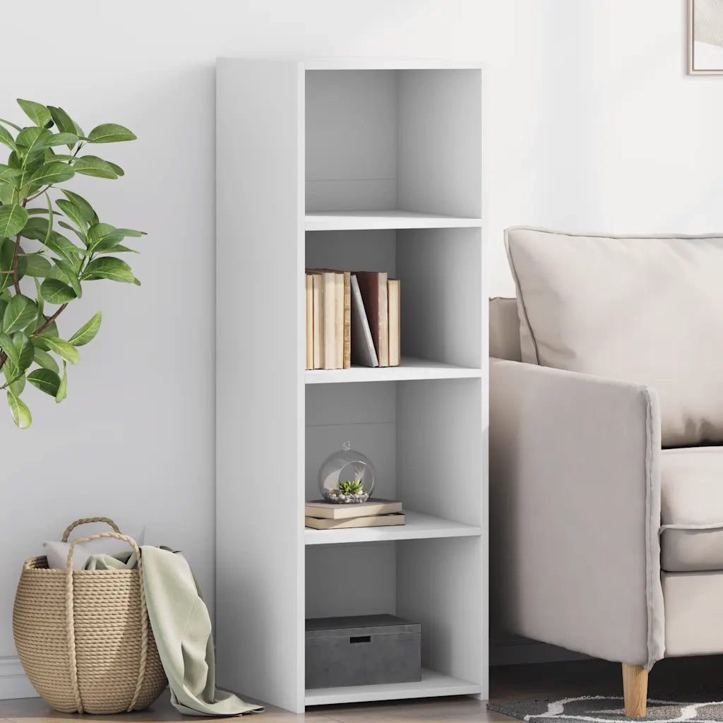 Credenza-Buffet-Armadio da cucina Bianca 40x41x124 cm in Legno Multistrato
