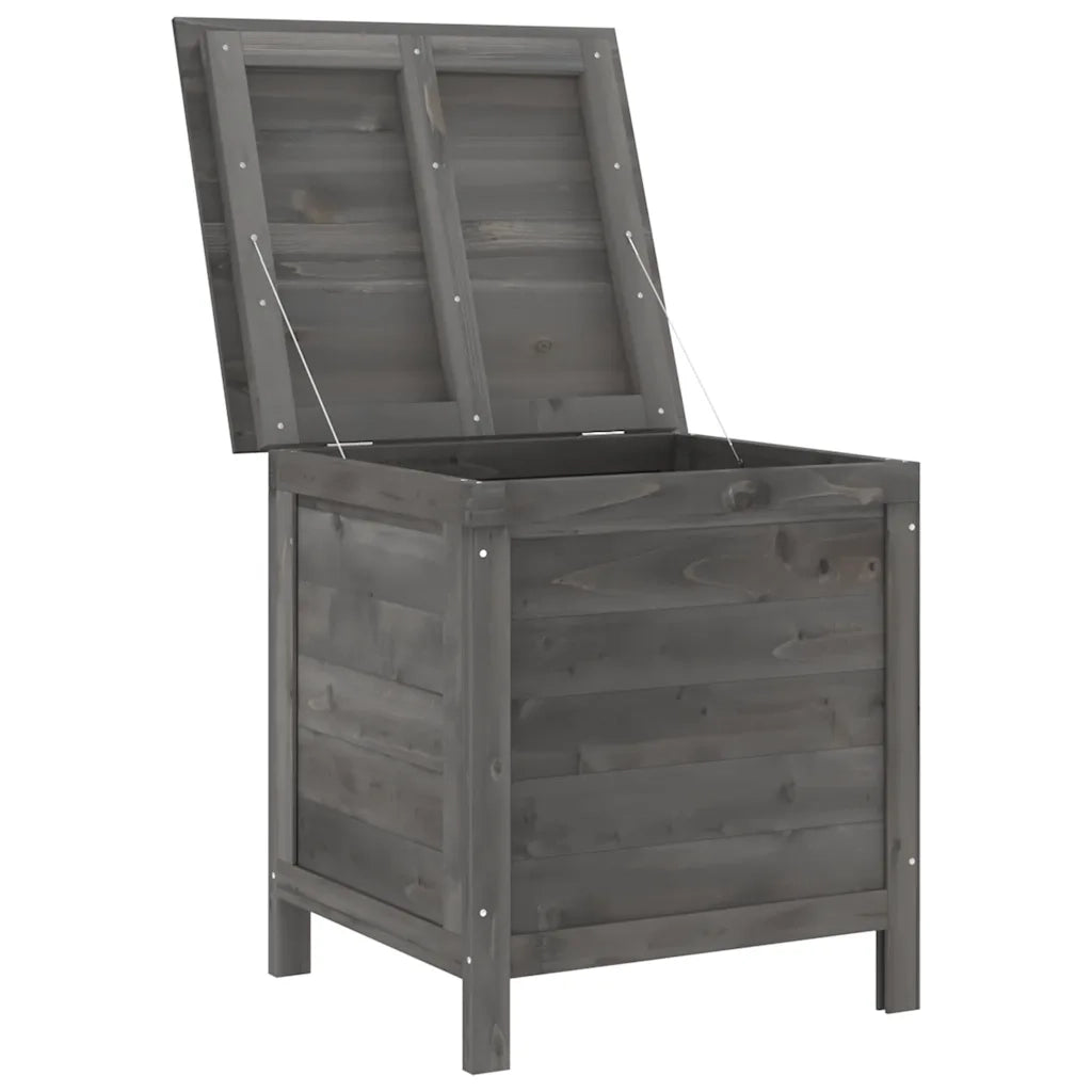 Contenitore da Giardino Antracite 50x49x56,5 cm Massello Abete