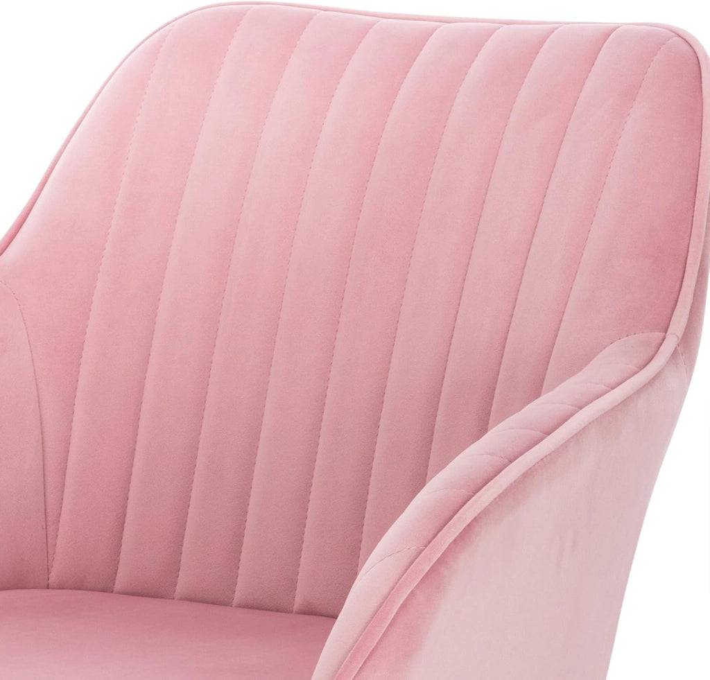 set di 2 sedie sala da pranzo sedie cucina moderne poltroncina salotto Adatte per Sala Pranzo, Soggiorno, Camera da Letto Estetica in Tessuto di velluto Metallo dorato Rosa BH246rs-2