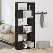 Scaffale  Nero Rovere 80x24x186 cm Legno ingegnerizzato