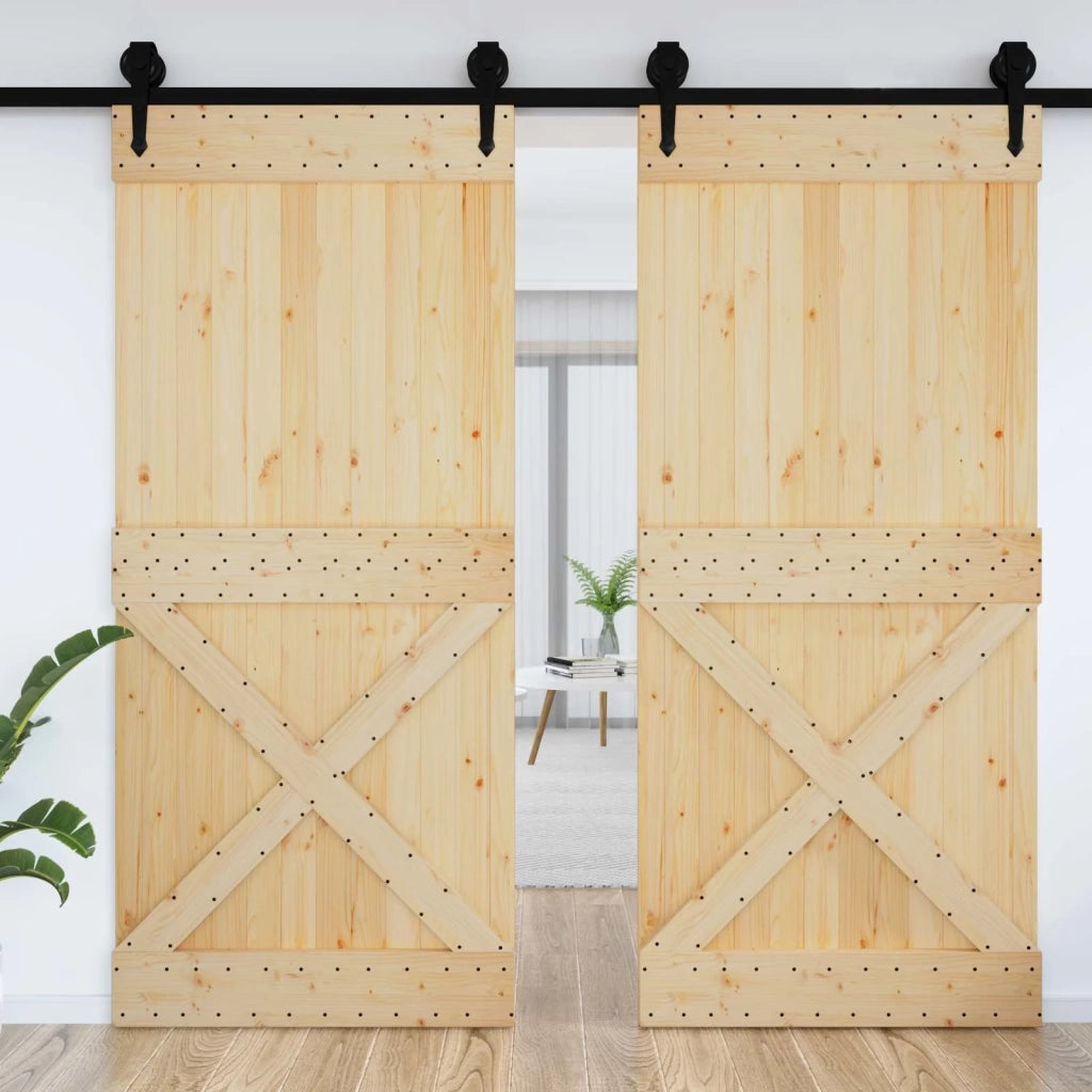 Porta NARVIK Naturale 100 x 210 cm Legno di pino solido