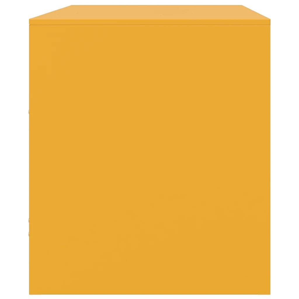 Mobili TV 2 pz Giallo Senape 67x39x44 cm in Acciaio 841745