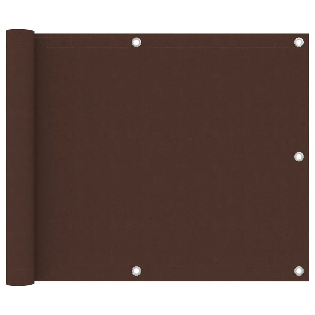 Paravento da Balcone Marrone 75x500 cm in Tessuto Oxford