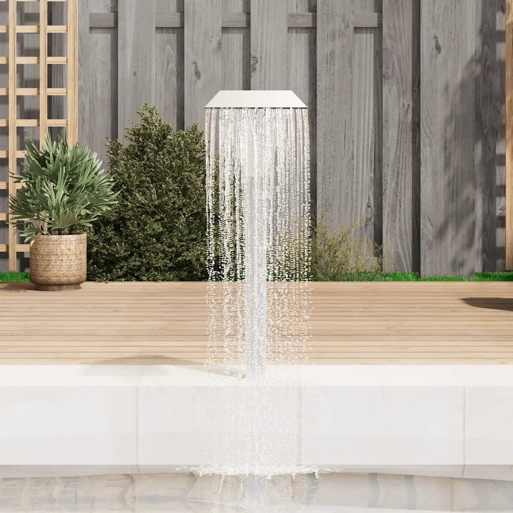 Fontana per Piscina in Acciaio Inossidabile 50x30x90 cm Argento CFW4927972