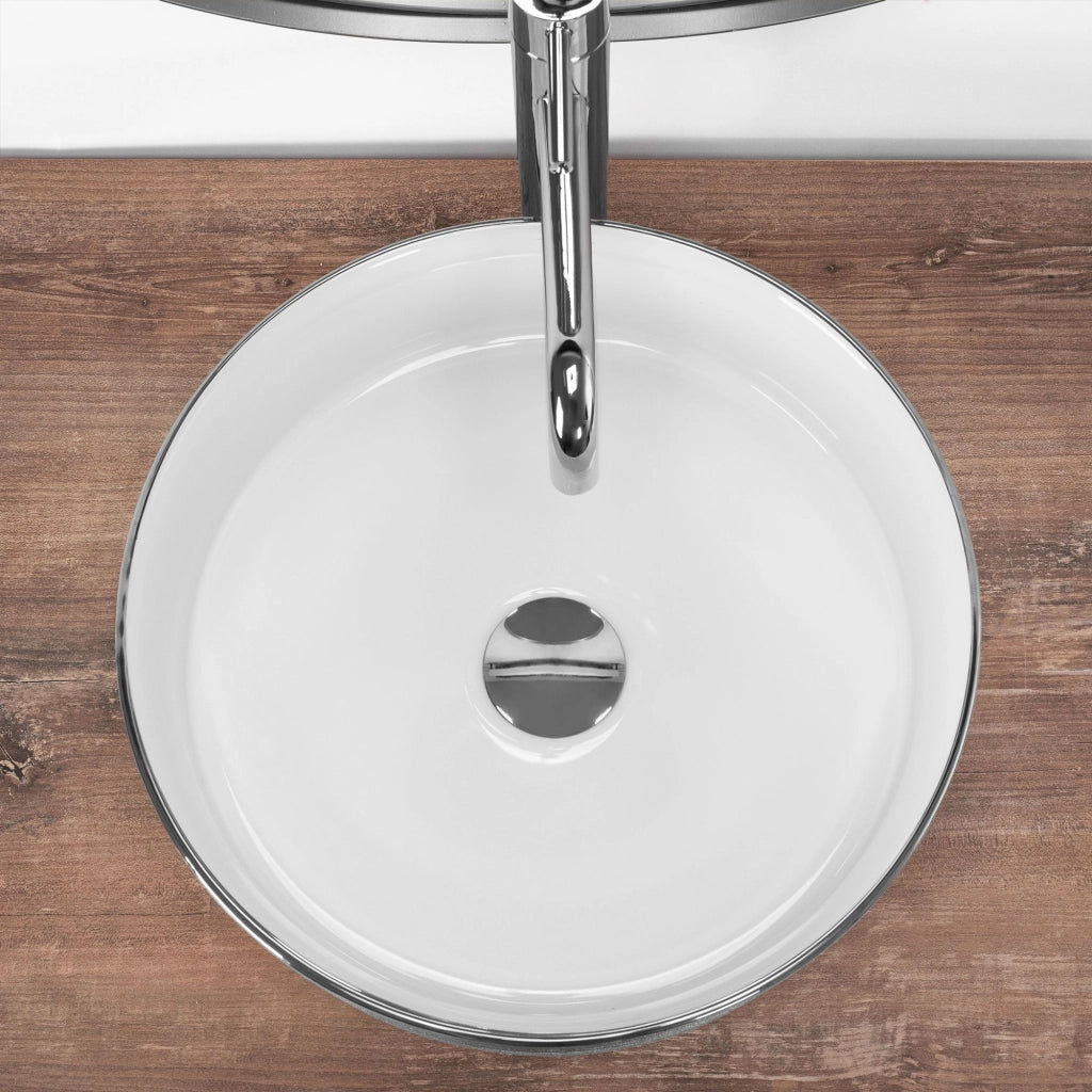 Lavabo Da Appoggio Rea Sami Brush Silver