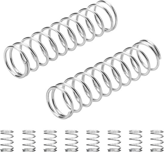 Veri di compressione - Spirali in acciaio inossidabile - 10 pezzi - Acciaio inossidabile 304 - 0,7 x 11 x 40 mm